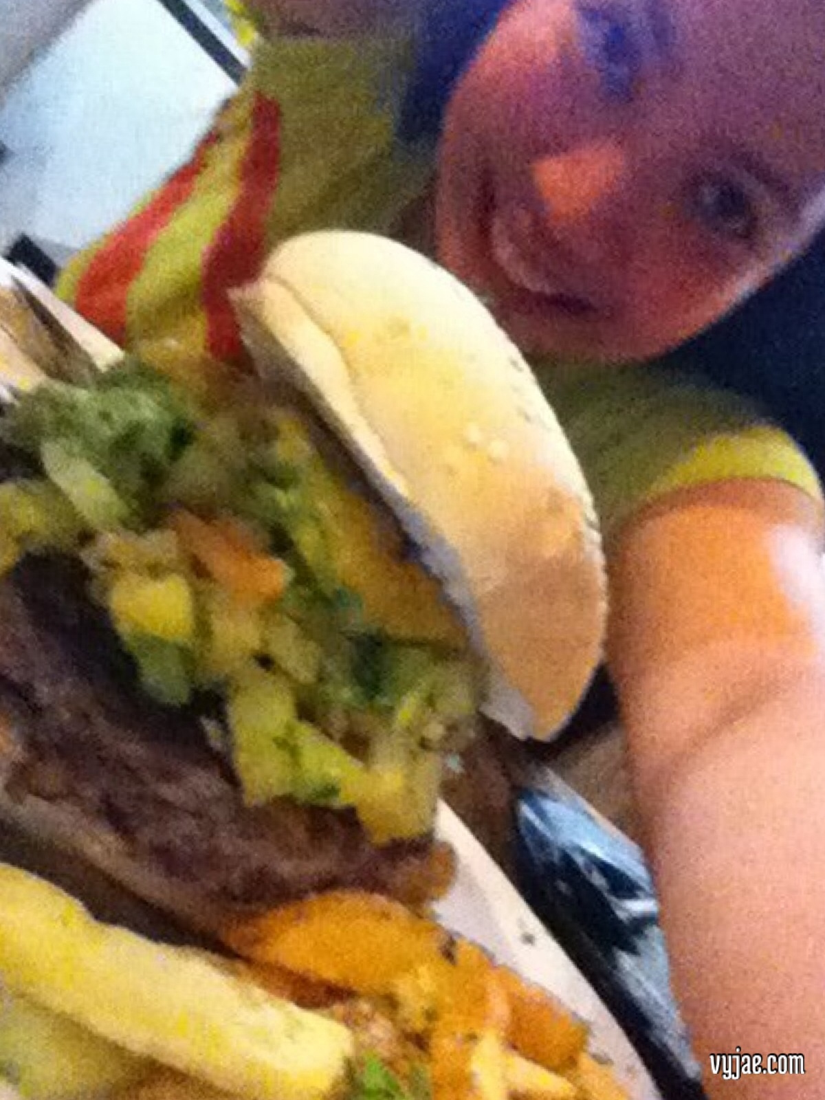 I just got to take a Burger Selfie! LOL